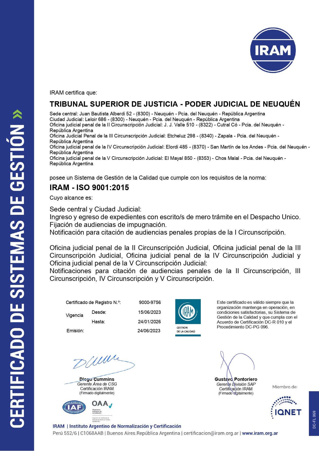 CertificadoIRAM