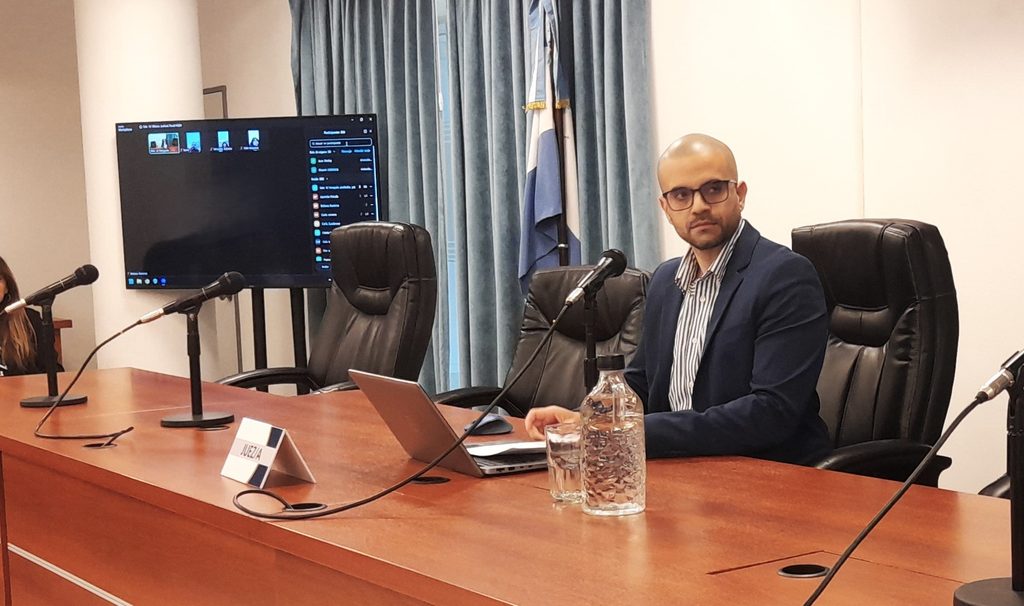 foto del juez Luciano Hermosilla durante la audiencia de formulación de cargos