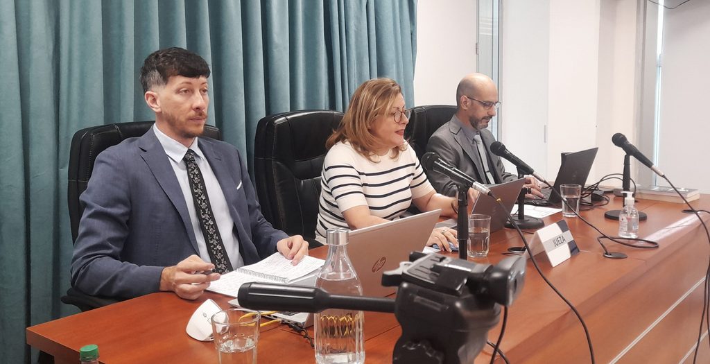 Primer juicio ante el tribunal integrado por Marco Lupica Cristo, Carina Alvarez y Juan Pablo Encina